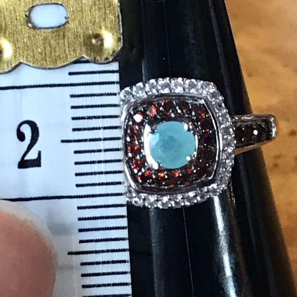 Natural Grandidierite Sterling Silver Ring Size 8 - Picture 5 of 9